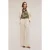 Motivi Wide Leg Linen Blend Trousers White