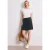 Street One Dames Knielange rok in wikkel-look in Zwart