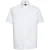 Russell Collection Heren Klassiek Effen Oxford Overhemd Met Korte Mouwen (Wit)