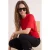 TRENDYOLMİLLA Dames Rood Effen Kort Getailleerd Blouses
