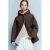 Mango Kids quilted winterjas – donkerbruin