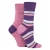 2-Pack Dames Gestreepte en Effen Bamboosokken – Zachte Ademende Dagelijkse Comfort