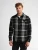 Petrol Shirt Long Sleeve Check M-3060-sil410 Overshirt 9111 Deep Black