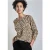 Street One Dames Tweekleurig jacquard overhemd in Beige