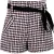 Maje shorts met hoge taille en riem in veelkleurig katoen