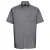 Russell Collection Heren Oxford Easy-Care overhemd met korte mouwen (Zilver)