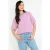 LOLALIZA gestreepte pullover paars gebreid