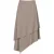 Asymmetrische gelaagde midi-rok met zachte, elastische tailleband