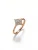 La Moda Me Ring ‘Lumina – Rose Gold Plated Cushion Pavé Ring’  goud