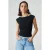 Geribde blouse met boothals