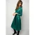 PINKO Grullo Abito Georgette Laminat Green
