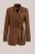 WE Fashion – Dames jersey slim ft blazer met suéde look – Slim Fit – Bruin –