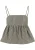 Urban Classics – Striped Cotton Cami Mouwloze top – M – Olijfgroen/Wit
