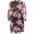 Zhenzi Plus Size A-lijn gebloemde blousejurk met ceintuur – donkerrood