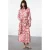 Ecru maxi-jurk voor dames met bloemenprint, lang, casual/dagelijks, comfortabel met hijab.