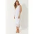 Asymmetrische Kraag Midi Jurk met Strik