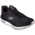 Skechers Go Walk Workout Walker Outpace Polyester Dames Zwarte/Lavendel Sneakers