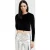 AllSaints Regina Velvet Top Black