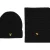 Lyle & Scott Brushed Scarf And Beanie Set Jet Black