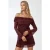 Off-Shoulder Bodycon Mini-jurk met Bloemenpatroon