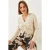 Gelaagde Kanten V-hals Cropped Top met Rimpel Detail