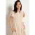 LOLALIZA gebloemde midi jurk beige