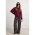 TRENDYOLMİLLA Dames Bordeaux Effen Lang Oversized Sweatshirts