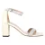 Stuart Weitzman Nearlynude Sandalenhakken in Nude en Grijs Leder