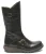 Fly London Dames Zwarte MES 2 Wedge Heel Buckle Mid-Calf Leren Zip Platform Laarzen
