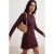 TRENDYOLMİLLA Dames Bruin Effen Extra Kort / Super Mini Lang Skater Jurken