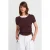 Dames Katoenen Slim Fit Crewneck T-Shirt