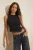 TRENDYOLMİLLA Dames Zwart Effen Mouwloos Getailleerd Blouses