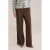 WE Fashion wide leg high waist pantalon donkerbruin