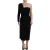 Jersey Eendeschouder Jurk RozenDetail