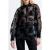 French Connection Mika Flocked Organza Shirt Black