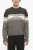 Katoenen en kasjmier blouse-fit ronde hals trui in grijs