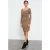 Korte Mouwen Bodycon Midi-jurk met Ronde Hals