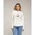 Gebreide hoodie met een grafisch detail op de voorkant en de rug.