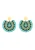 IZIA Oorbellen  turquoise / goud / zwart