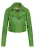 Dames appelgroene cropped Brando leren bikerjack – Damascus