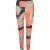 Diadora Figurenvormende sportleggings voor dames (Zwart/Koraal)