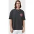 AllSaints Distortion Ss Crew Washed Black/pink