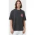 AllSaints Distortion Ss Crew Washed Black/pink