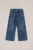 Blue Ridge – Meisjes wide leg jeans met strass stenen – Mid waist – Donkerblauw – Katoen –