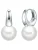 Lulu & Jane Oorbellen  zilver / parelwit