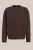 WE Fashion – Heren relaxed fit sweater van interlock met embroidery – Relaxed Fit – Donkerbruin – Katoen –