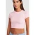 Vrouwen Slim Fit Cropped Crew Neck T-shirt