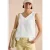 Blousetop met V-hals van mousseline