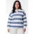 Colourful Rebel Curve gestreepte top met backprint blauw