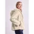 Kort jasje met capuchon, gemaakt van een mix van nepbont